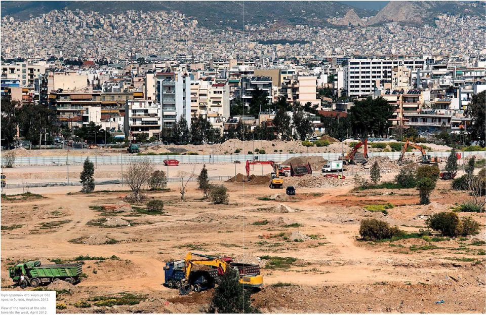 View of the works at the site