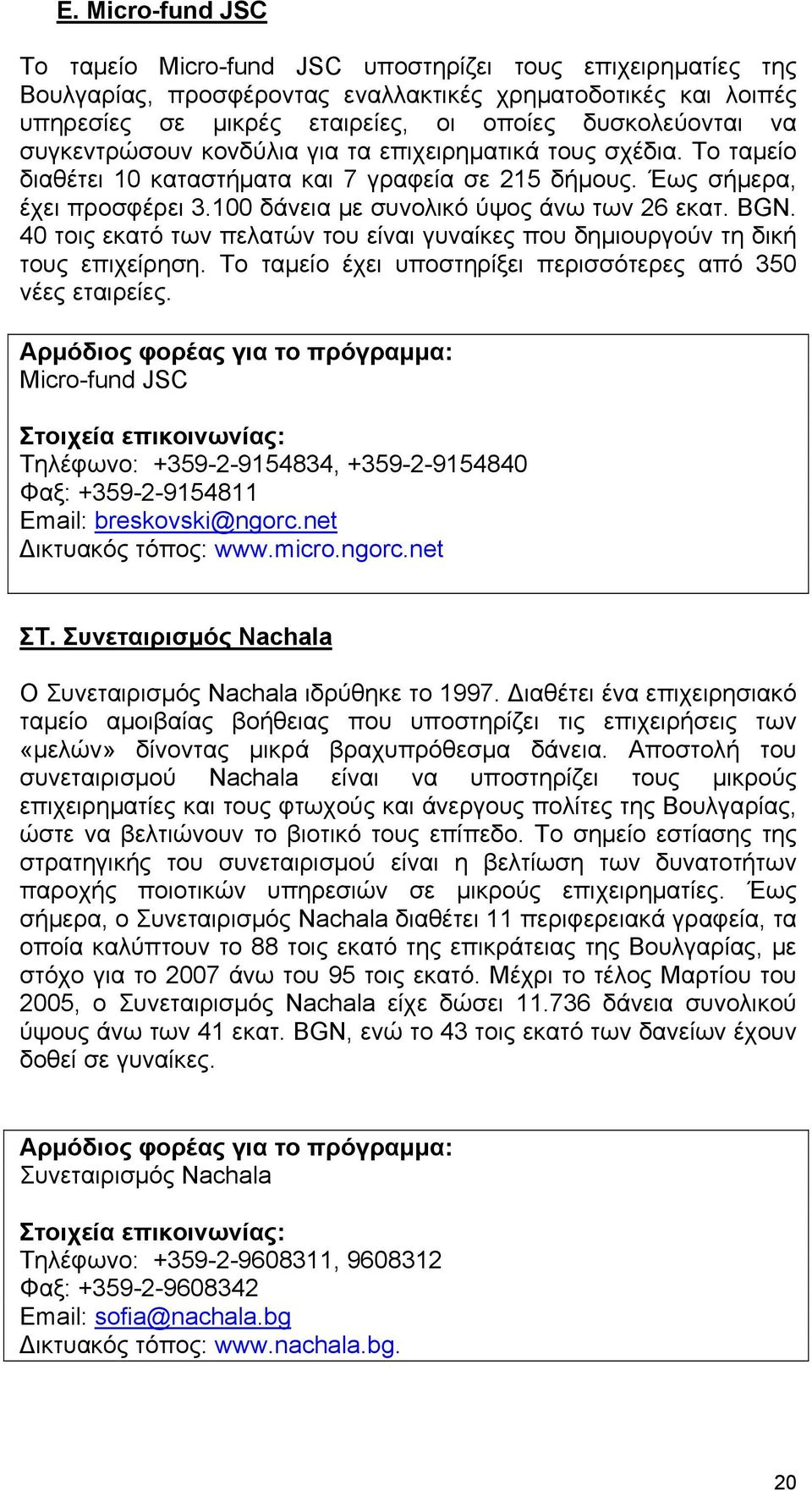 BGN. 40 τοις εκατό των πελατών του είναι γυναίκες που δημιουργούν τη δική τους επιχείρηση. Το ταμείο έχει υποστηρίξει περισσότερες από 350 νέες εταιρείες.