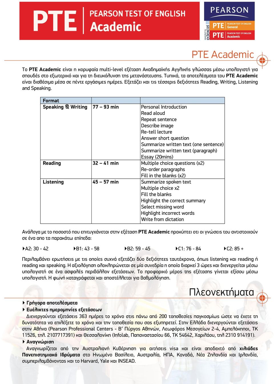 Format Speaking & Writing 77 93 min Personal Introduction Read aloud Repeat sentence Describe image Re-tell lecture Answer short question Summarize written text (one sentence) Summarize written text