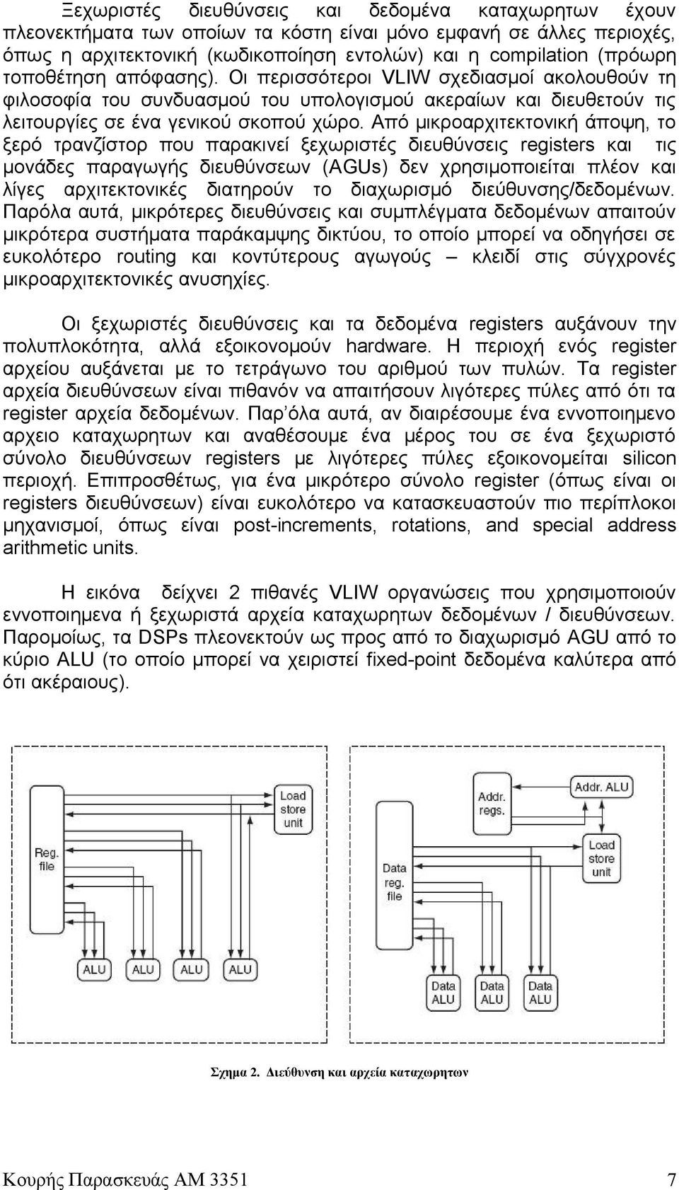 Από μικροαρχιτεκτονική άποψη, το ξερό τρανζίστορ που παρακινεί ξεχωριστές διευθύνσεις registers και τις μονάδες παραγωγής διευθύνσεων (ΑGUs) δεν χρησιμοποιείται πλέον και λίγες αρχιτεκτονικές