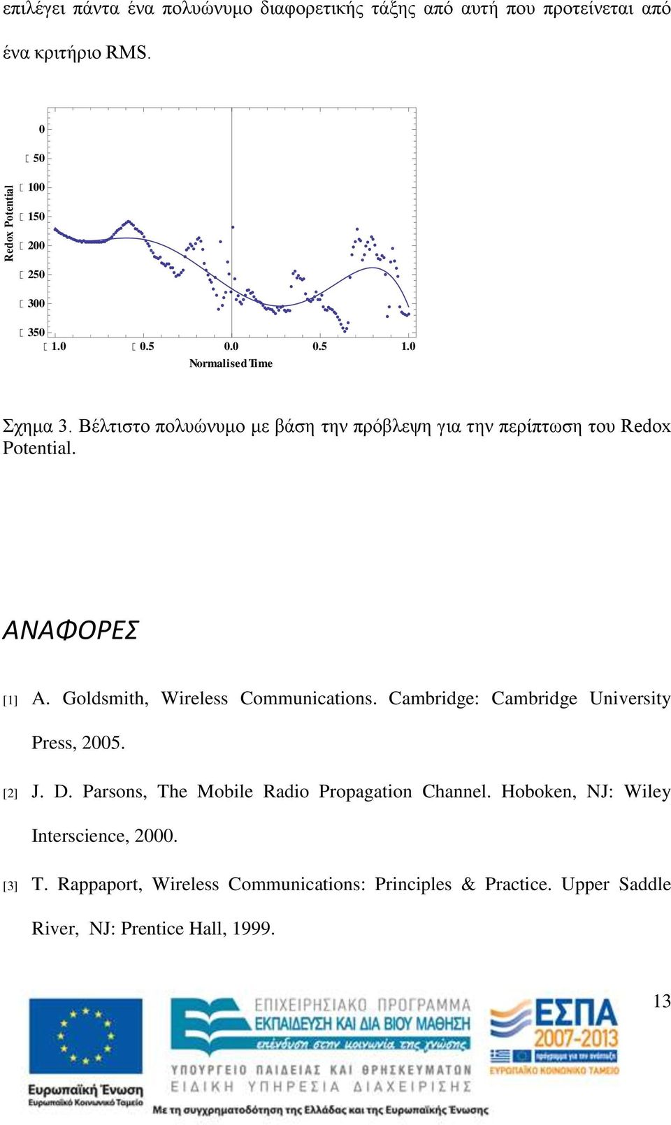 Goldsmith, Wireless Communications. Cambridge: Cambridge University Press, 2005. [2] J. D. Parsons, The Mobile Radio Propagation Channel.