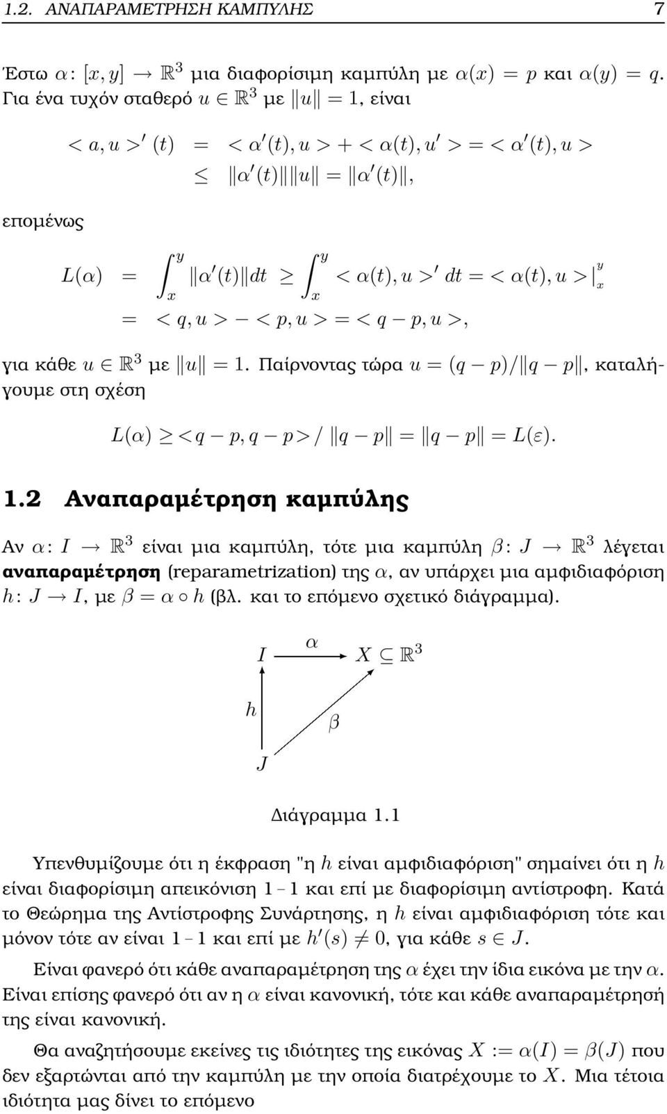 α(t),u > y x για κάθε u R 3 µε u = 1.