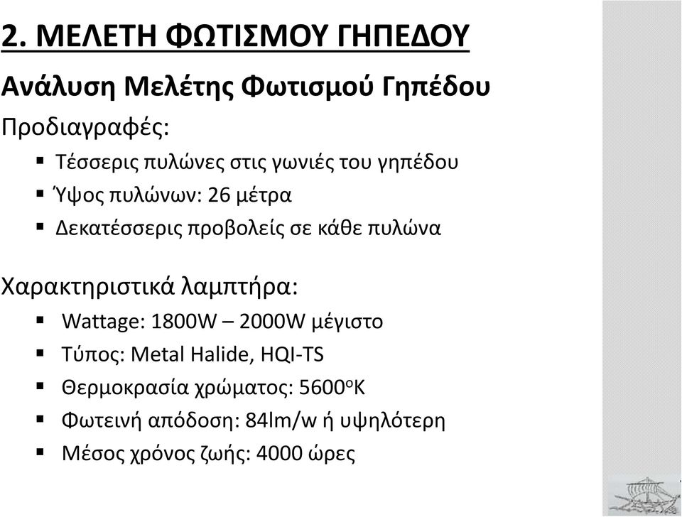 Χαρακτηριστικά λαμπτήρα: Wattage: 1800W 2000W μέγιστο Τύπος: Metal Halide, HQI TS