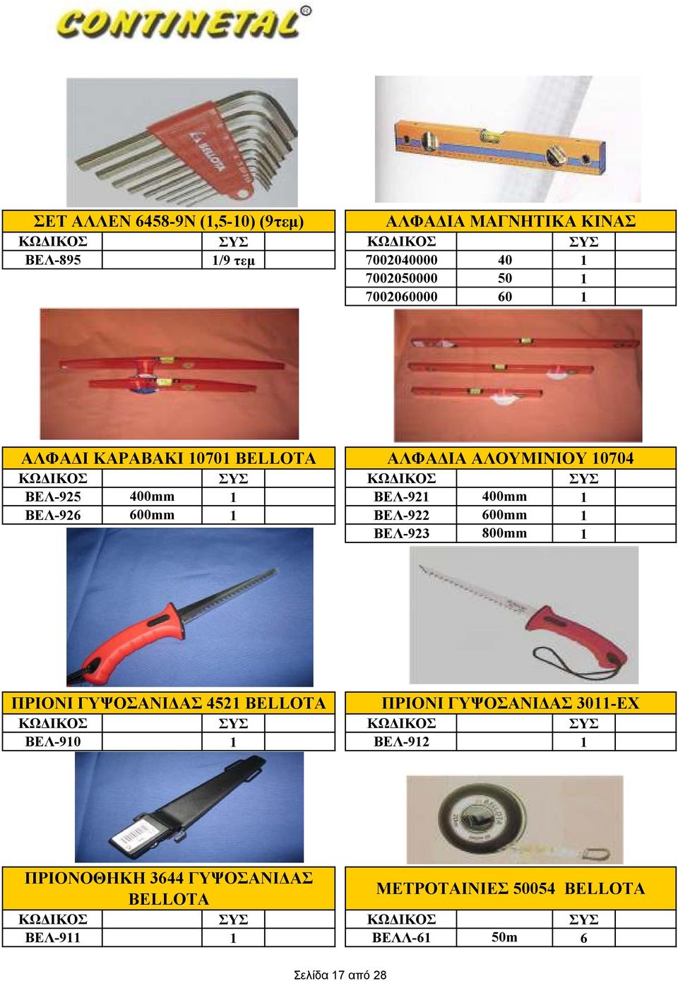 ΒΕΛ-926 600mm 1 ΒΕΛ-922 600mm 1 ΒΕΛ-923 800mm 1 ΠΡΙΟΝΙ ΓΥΨΟΣΑΝΙ ΑΣ 4521 BELLOTA ΠΡΙΟΝΙ ΓΥΨΟΣΑΝΙ ΑΣ 3011-EX