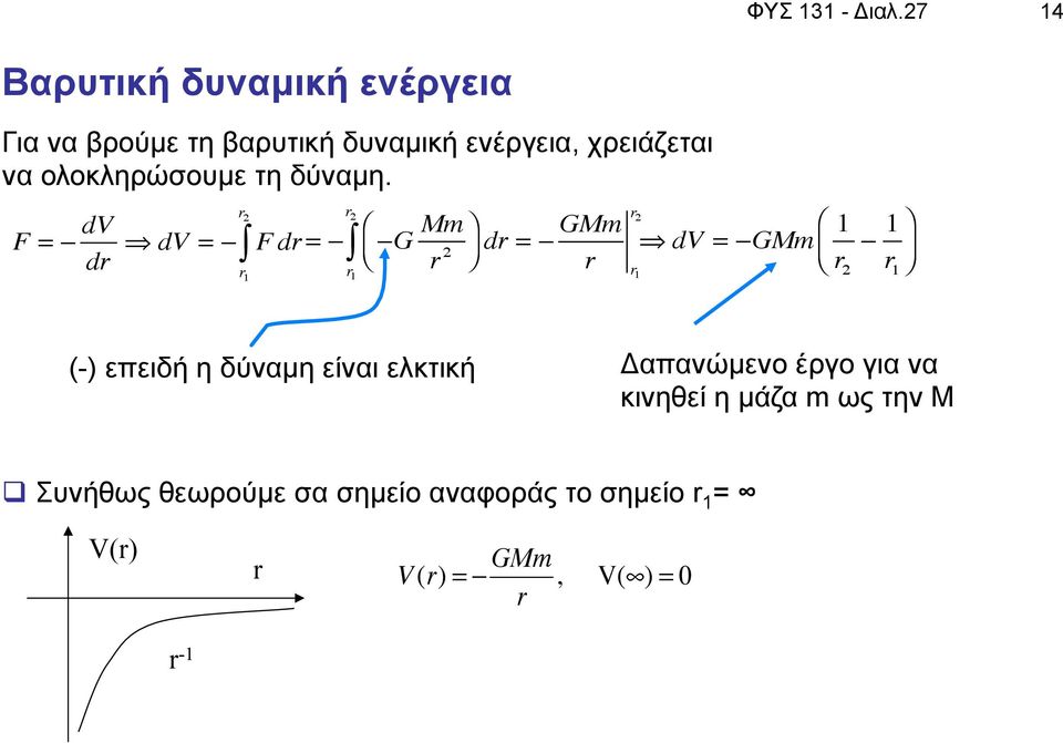ολοκληρώσουµε τη δύναµη.