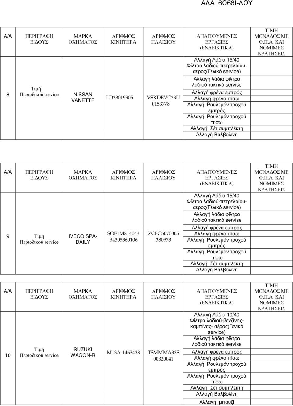 SPA- DAILY SOF1M814043 B4305360106 ZCFC5070005 380973 / 10 SUZUKI WAGON-R