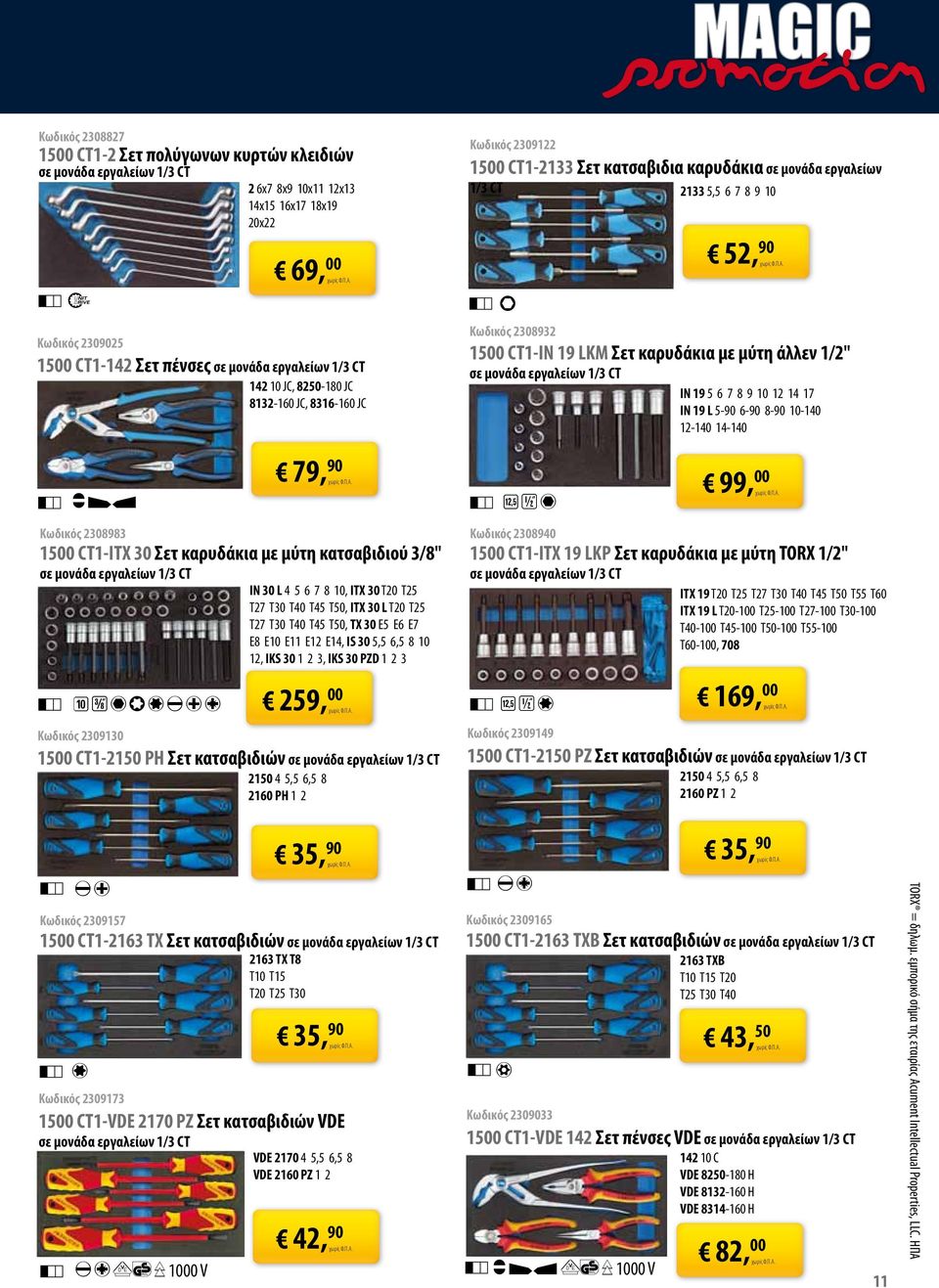 CT1-IN 19 LKM Σετ καρυδάκια με μύτη άλλεν 1/2" σε μονάδα εργαλείων 1/3 CT IN 19 5 6 7 8 9 10 12 14 17 IN 19 L 5-90 6-90 8-90 10-140 12-140 14-140 T P N S 5 9 7?