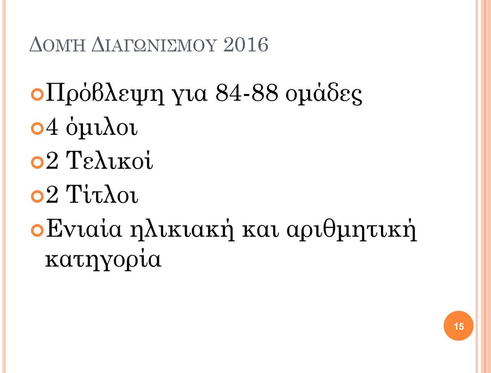 όμιλοι 2 Τελικοί 2 Τίτλοι