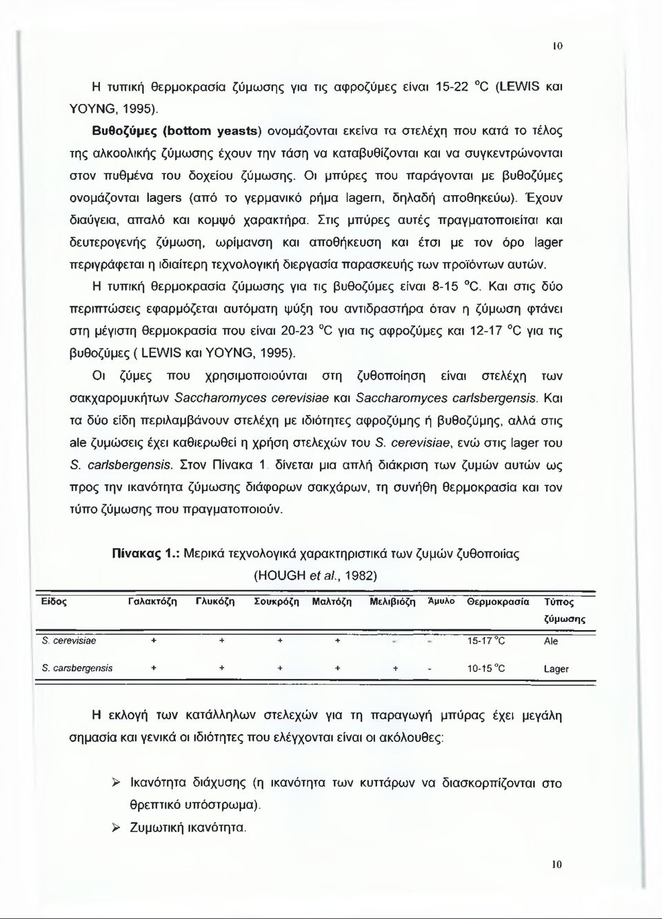 Οι μπύρες που παράγονται με βυθοζύμες ονομάζονται lagers (από το γερμανικό ρήμα lagern, δηλαδή αποθηκεύω). Έχουν διαύγεια, απαλό και κομψό χαρακτήρα.