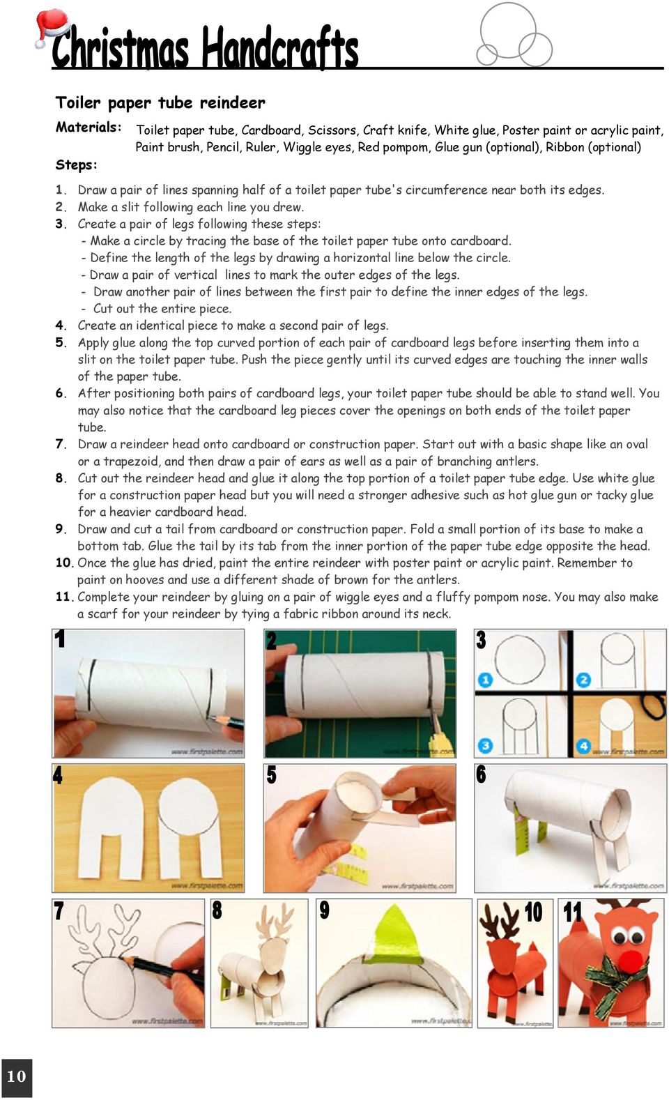 Create a pair of legs following these steps: - Make a circle by tracing the base of the toilet paper tube onto cardboard. - Define the length of the legs by drawing a horizontal line below the circle.