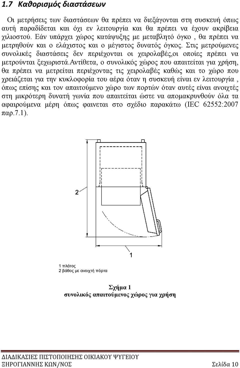 Στις μετρούμενες συνολικές διαστάσεις δεν περιέχονται οι χειρολαβές,οι οποίες πρέπει να μετρούνται ξεχωριστά.