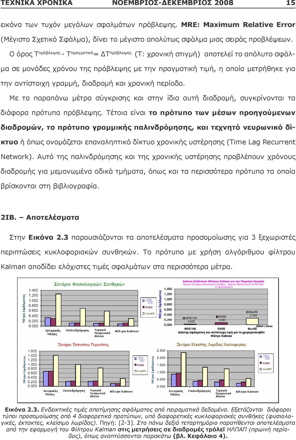 Ο όρος Τ πρόβλεψης - Τ πραγματική = ΔΤ πρόβλεψης (Τ: χρονική στιγμή) αποτελεί το απόλυτο σφάλμα σε μονάδες χρόνου της πρόβλεψης με την πραγματική τιμή, η οποία μετρήθηκε για την αντίστοιχη γραμμή,