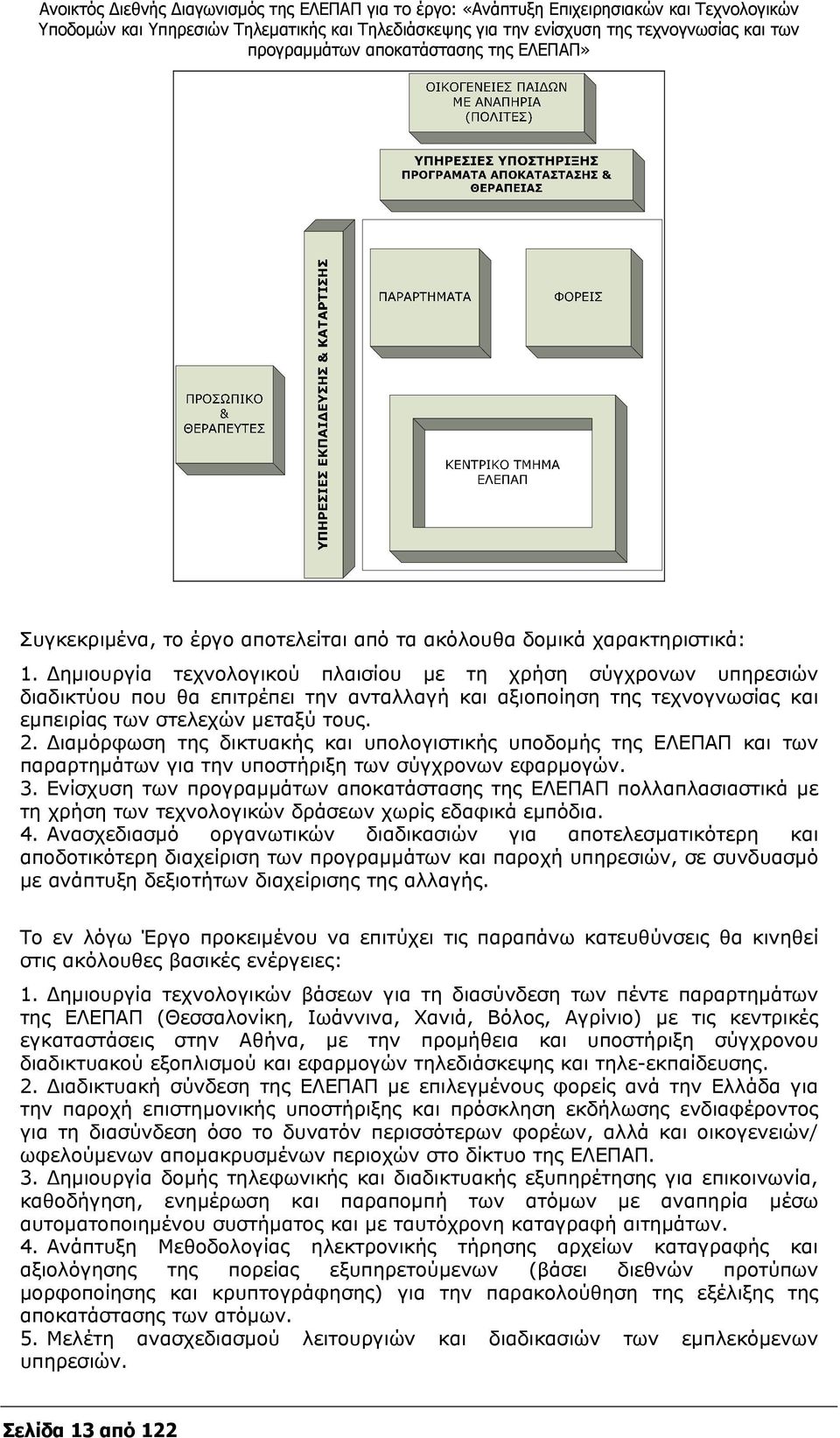 Διαμόρφωση της δικτυακής και υπολογιστικής υποδομής της ΕΛΕΠΑΠ και των παραρτημάτων για την υποστήριξη των σύγχρονων εφαρμογών. 3.