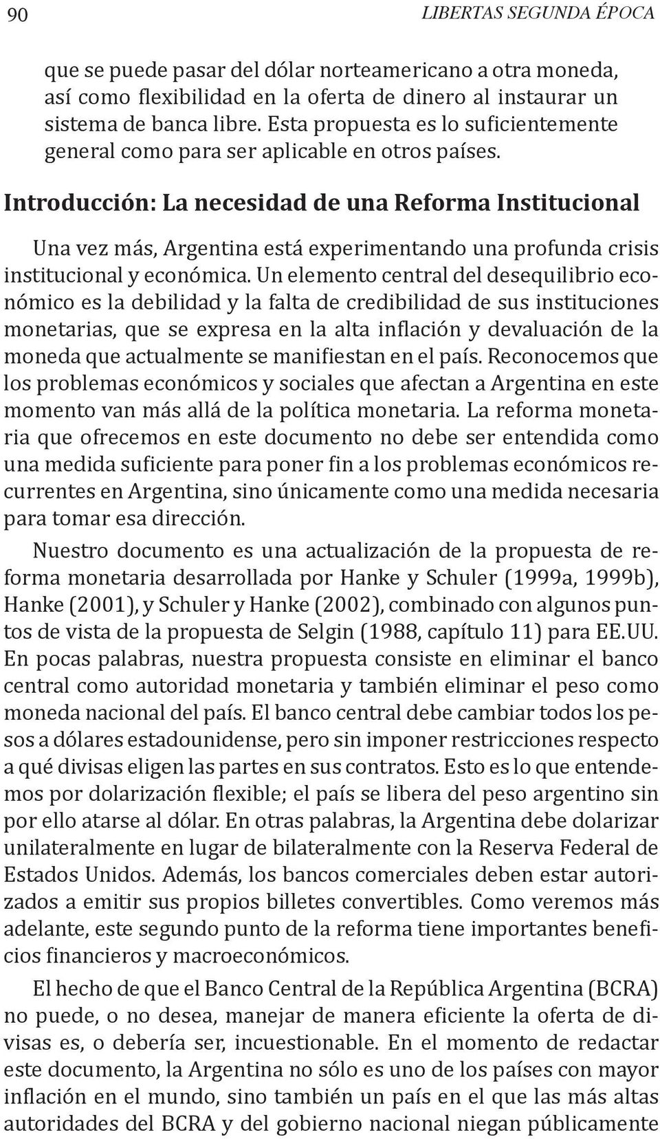 necesidad de una Reforma