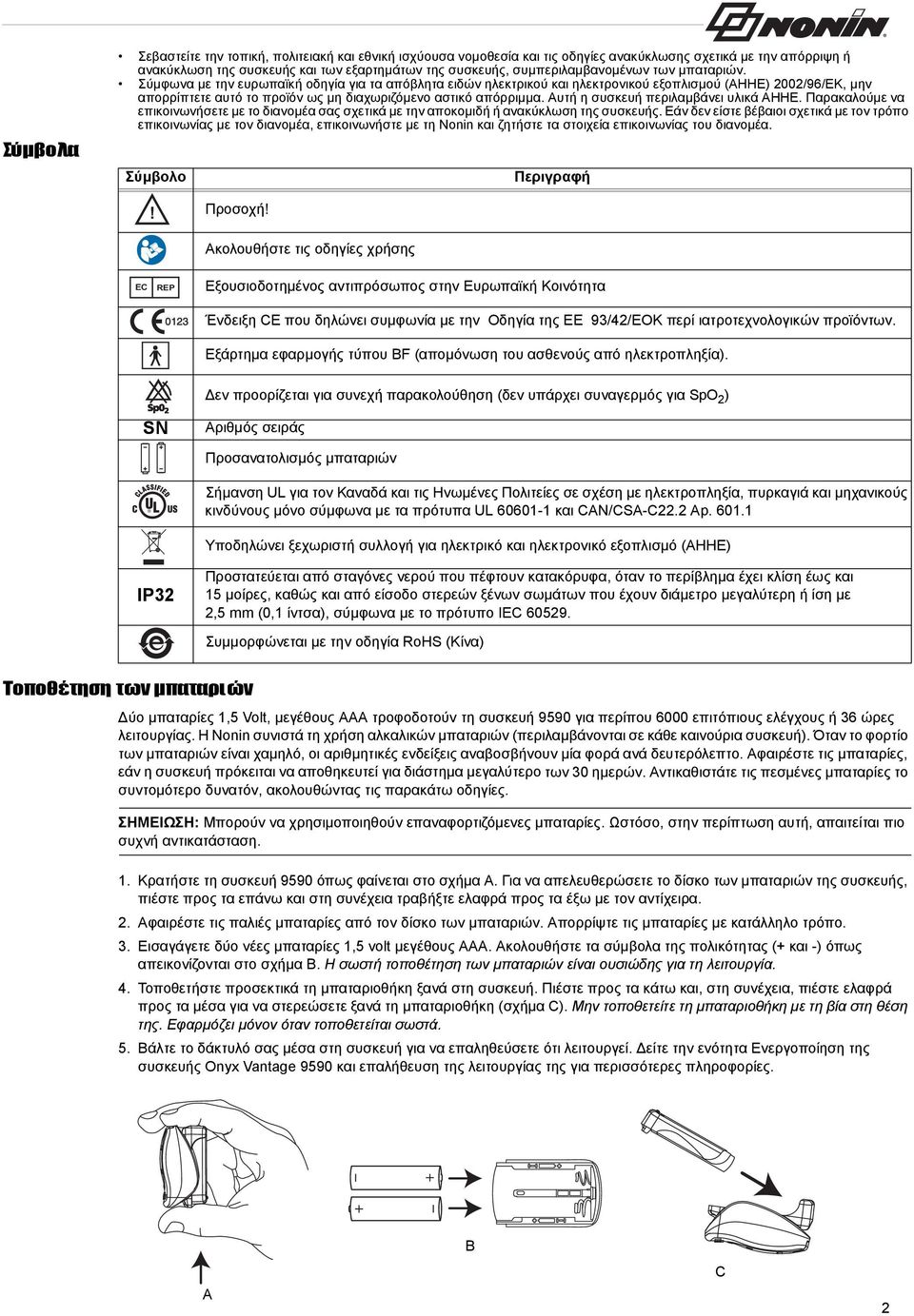 Σύμφωνα με την ευρωπαϊκή οδηγία για τα απόβλητα ειδών ηλεκτρικού και ηλεκτρονικού εξοπλισμού (ΑΗΗΕ) 2002/96/ΕΚ, μην απορρίπτετε αυτό το προϊόν ως μη διαχωριζόμενο αστικό απόρριμμα.