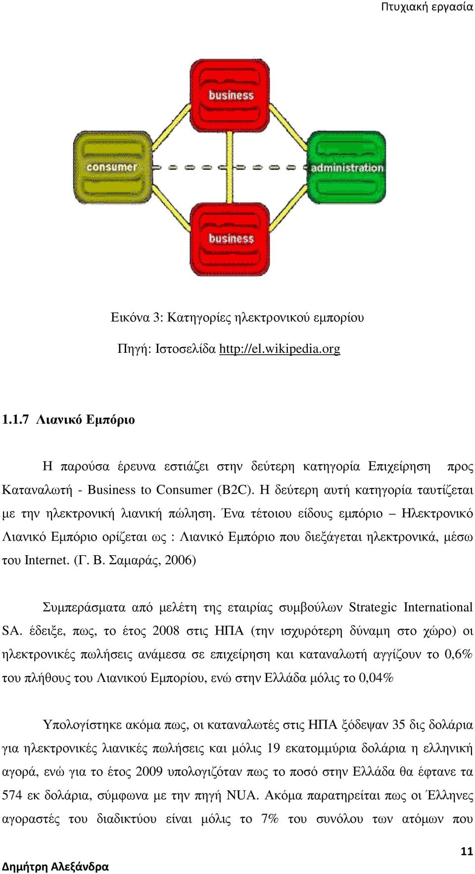 Ένα τέτοιου είδους εµπόριο Ηλεκτρονικό Λιανικό Εµπόριο ορίζεται ως : Λιανικό Εµπόριο που διεξάγεται ηλεκτρονικά, µέσω του Internet. (Γ. Β.