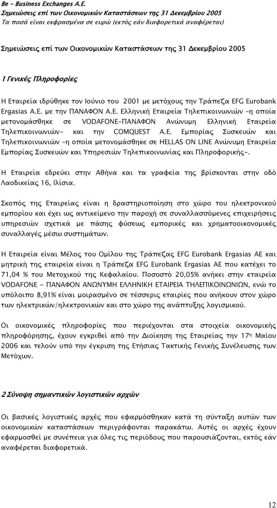 Η Εταιρεία εδρεύει στην Αθήνα και τα γραφεία της βρίσκονται στην οδό Λαοδικείας 16, Ιλίσια.