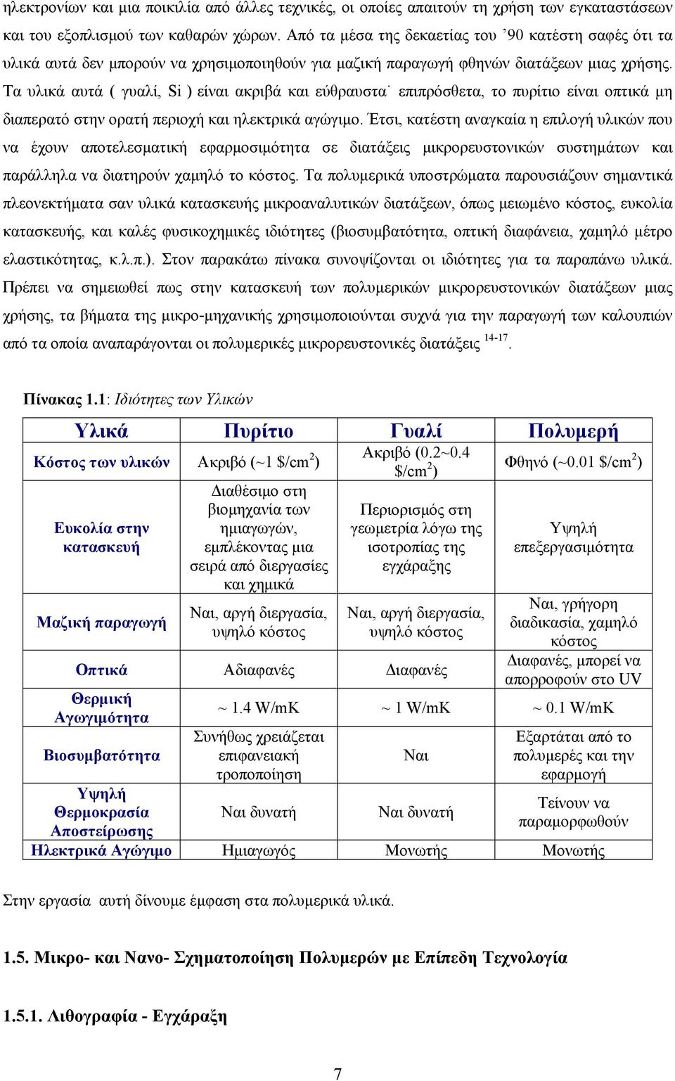 Τα υλικά αυτά ( γυαλί, Si ) είναι ακριβά και εύθραυστα επιπρόσθετα, το πυρίτιο είναι οπτικά μη διαπερατό στην ορατή περιοχή και ηλεκτρικά αγώγιμο.