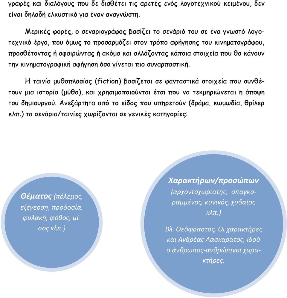 κάποια στοιχεία που θα κάνουν την κινηματογραφική αφήγηση όσο γίνεται πιο συναρπαστική.