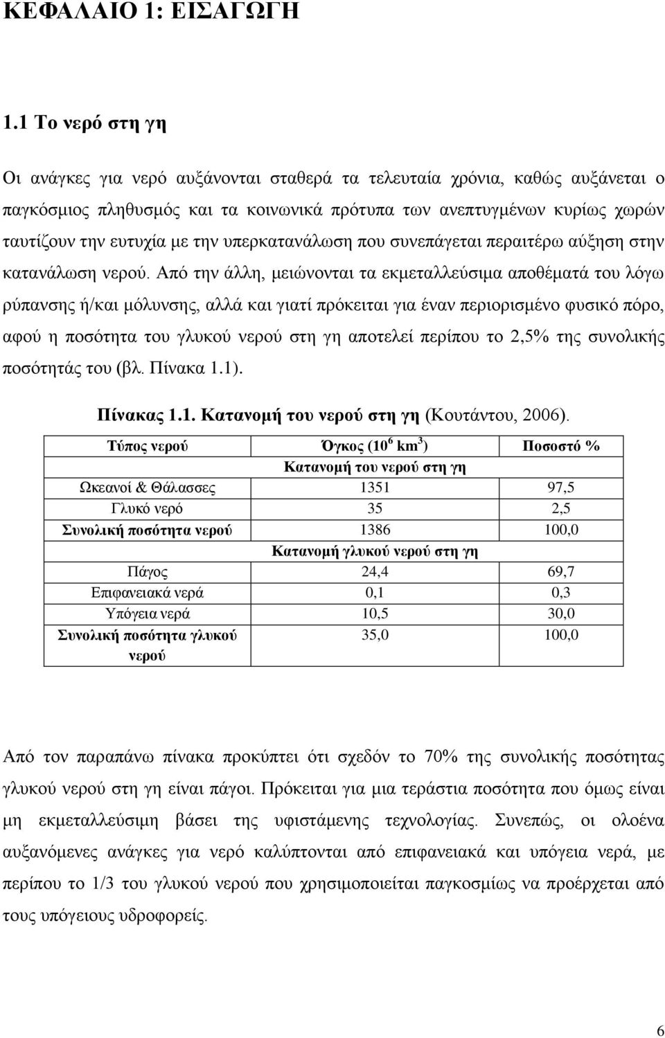 υπερκατανάλωση που συνεπάγεται περαιτέρω αύξηση στην κατανάλωση νερού.