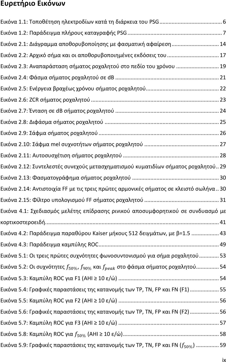 5: Ενέργεια βραχέως χρόνου σήματος ροχαλητού... 22 Εικόνα 2.6: ZCR σήματος ροχαλητού... 23 Εικόνα 2.7: Ένταση σε db σήματος ροχαλητού... 24 Εικόνα 2.8: Διφάσμα σήματος ροχαλητού... 25 Εικόνα 2.