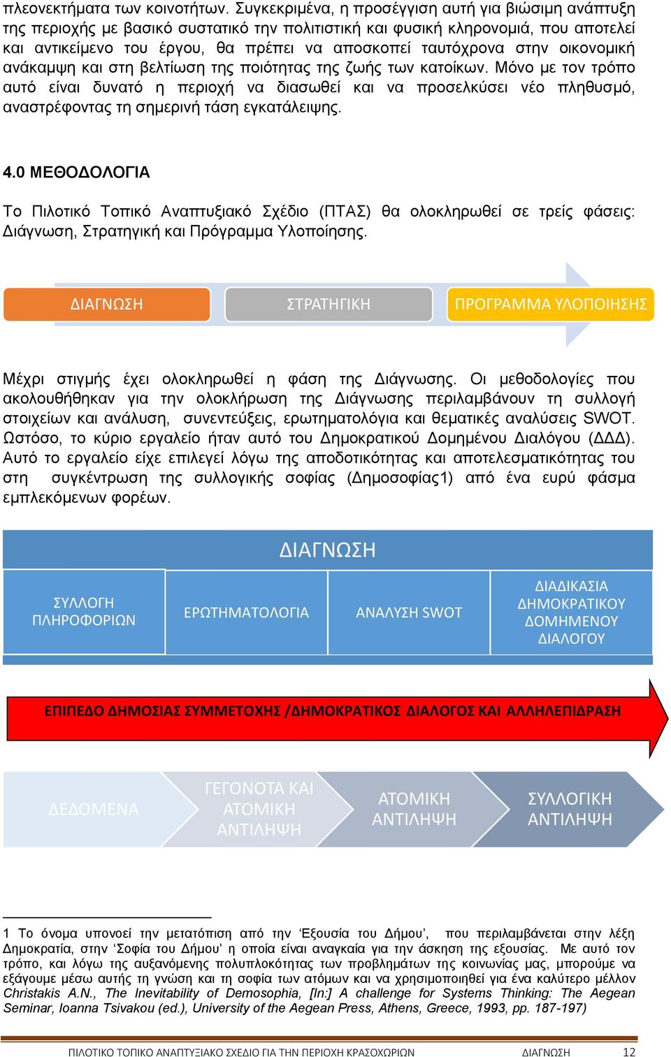 στην οικονομική ανάκαμψη και στη βελτίωση της ποιότητας της ζωής των κατοίκων.