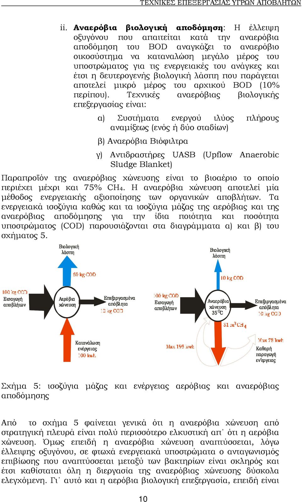 Τεχνικές αναερόβιας βιολογικής επεξεργασίας είναι: α) Συστήµατα ενεργού ιλύος πλήρους αναµίξεως (ενός ή δύο σταδίων) β) Αναερόβια Βιόφιλτρα γ) Αντιδραστήρες UASB (Upflow Anaerobic Sludge Blanket)