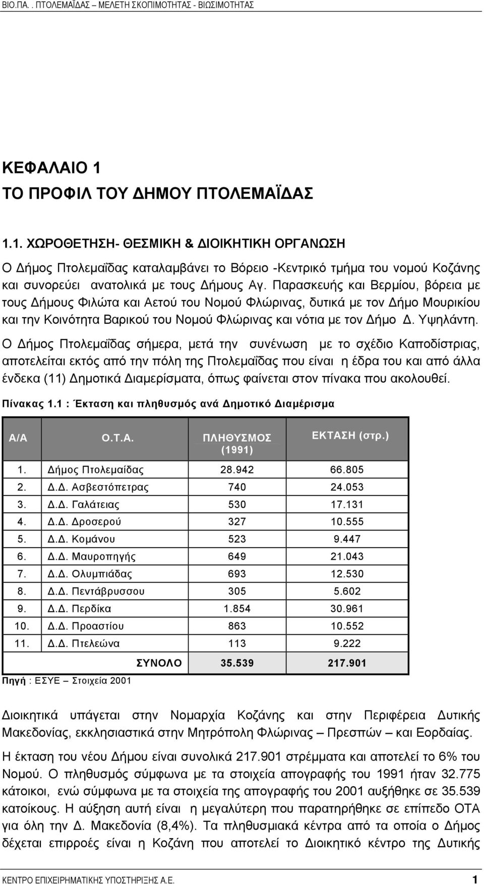 Ο ήµος Πτολεµαΐδας σήµερα, µετά την συνένωση µε το σχέδιο Καποδίστριας, αποτελείται εκτός από την πόλη της Πτολεµαΐδας που είναι η έδρα του και από άλλα ένδεκα (11) ηµοτικά ιαµερίσµατα, όπως φαίνεται