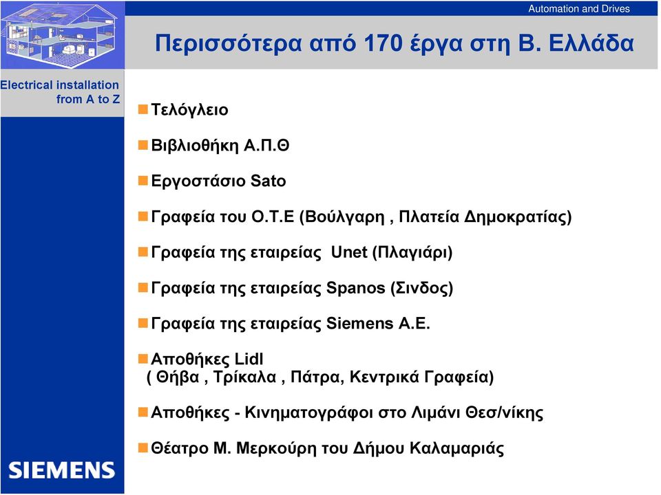 Spanos (Σινδος) Γραφεία της εταιρείας Siemens A.E.