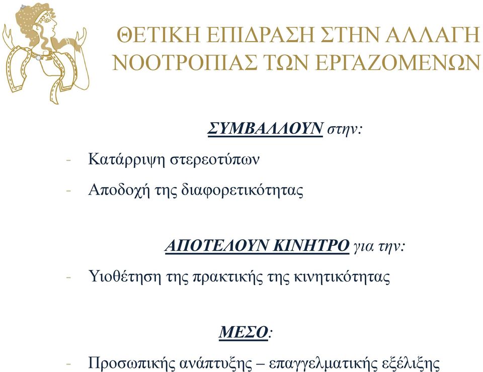 διαφορετικότητας ΑΠΟΤΕΛΟΥΝ ΚΙΝΗΤΡΟγια την: - Υιοθέτηση της