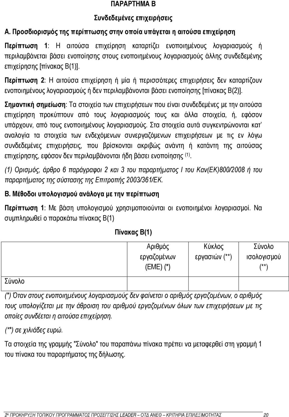 λογαριασμούς άλλης συνδεδεμένης επιχείρησης [πίνακας Β(1)].