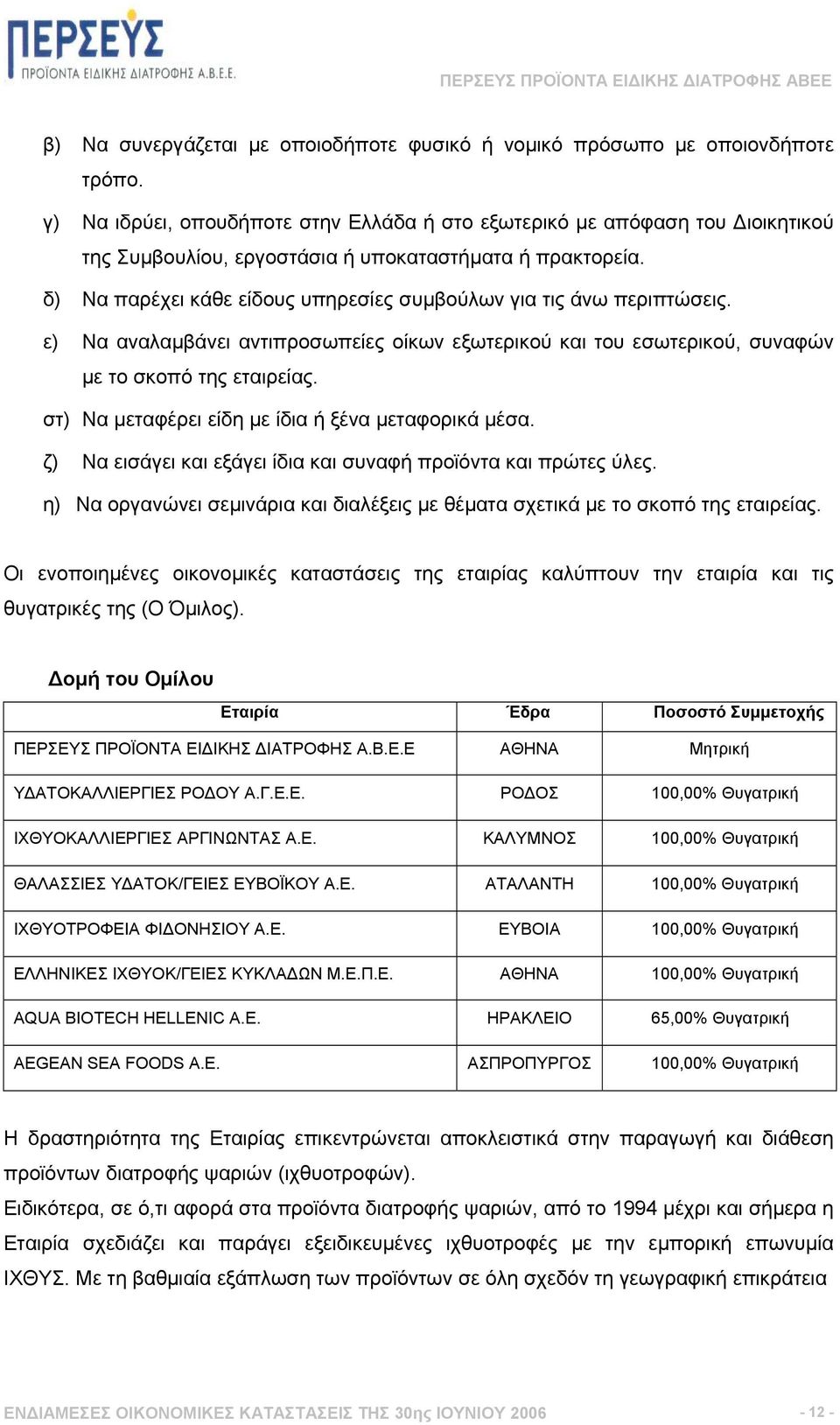 δ) Να παρέχει κάθε είδους υπηρεσίες συµβούλων για τις άνω περιπτώσεις. ε) Να αναλαµβάνει αντιπροσωπείες οίκων εξωτερικού και του εσωτερικού, συναφών µε το σκοπό της εταιρείας.
