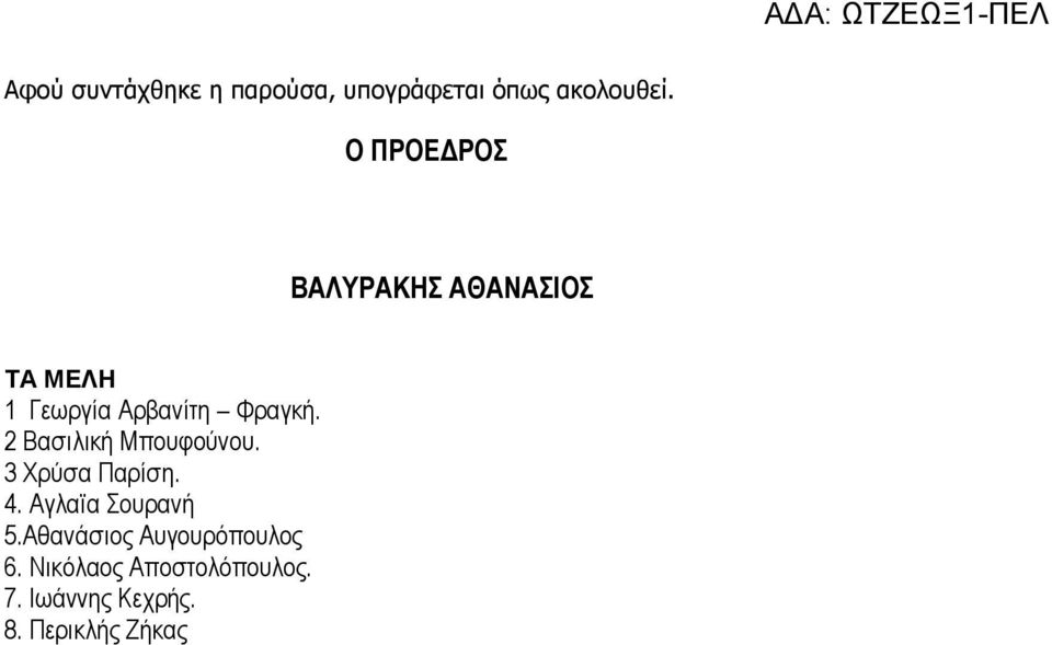 2 Βασιλική Μπουφούνου. 3 Χρύσα Παρίση. 4. Αγλαϊα Σουρανή 5.