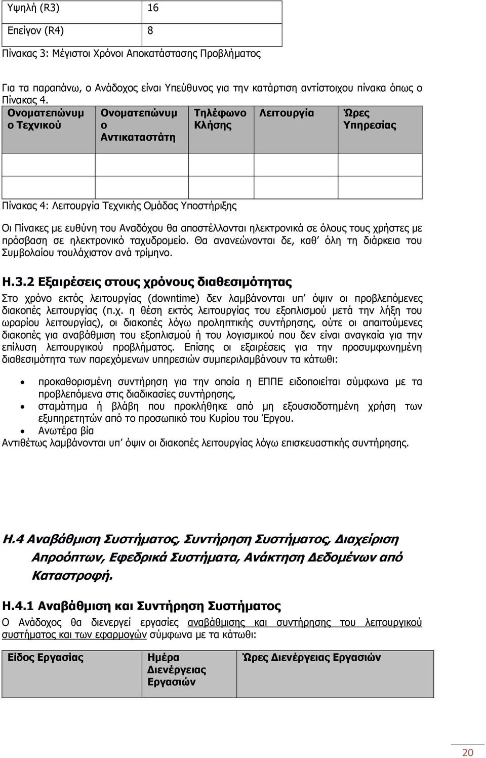 ηλεκτρονικά σε όλους τους χρήστες με πρόσβαση σε ηλεκτρονικό ταχυδρομείο. Θα ανανεώνονται δε, καθ όλη τη διάρκεια του Συμβολαίου τουλάχιστον ανά τρίμηνο. H.3.