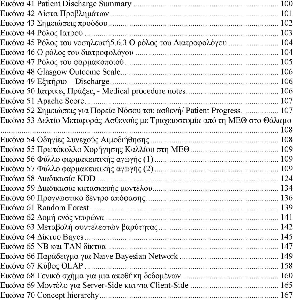 .. 106 Εικόνα 50 Ιατρικές Πράξεις - Medical procedure notes... 106 Εικόνα 51 Apache Score... 107 Εικόνα 52 Σημειώσεις για Πορεία Νόσου του ασθενή/ Patient Progress.