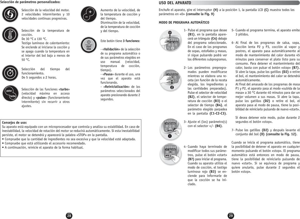 Selección del tiempo del funcionamiento. De 5 segundos a 2 horas.