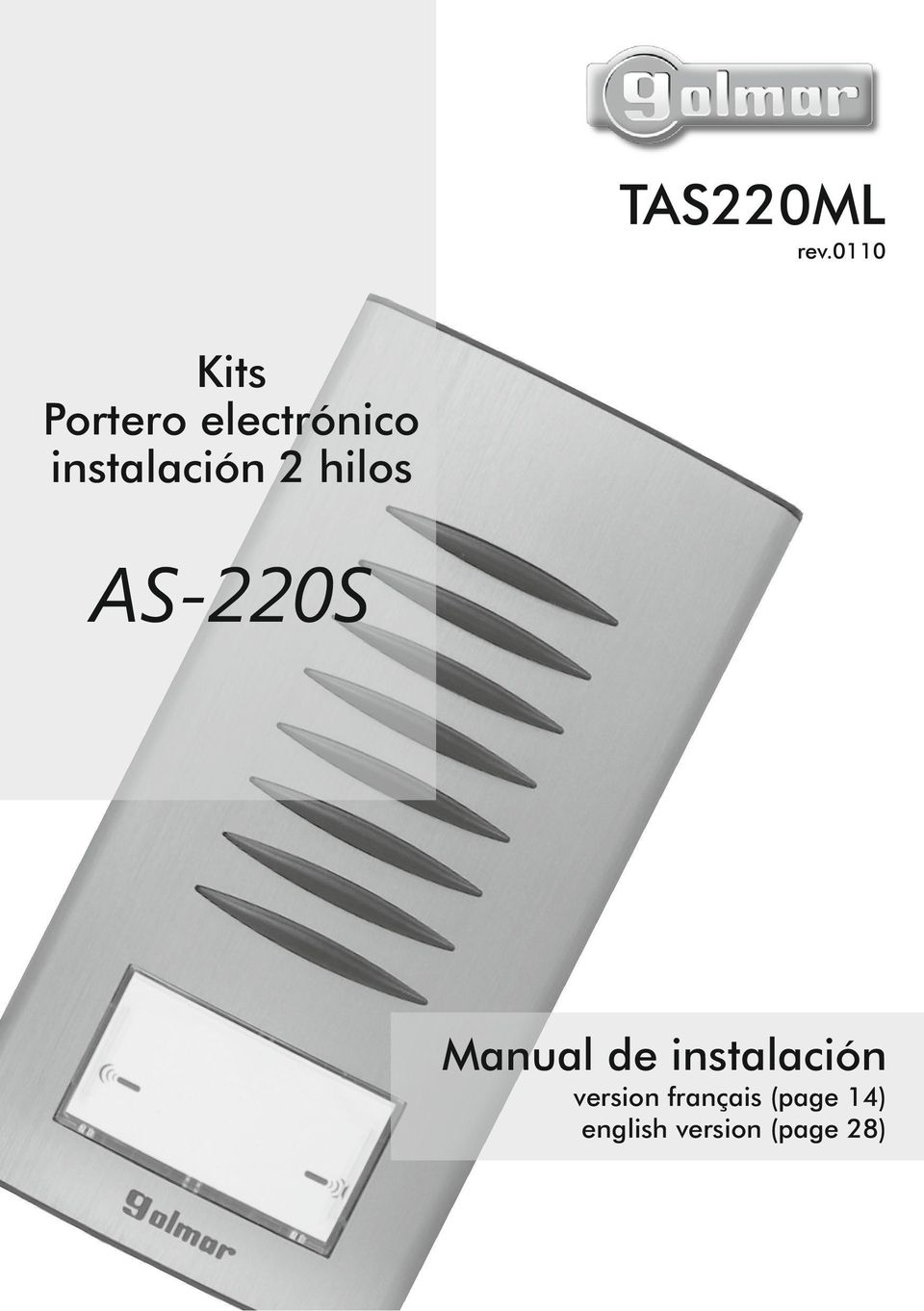 instalación 2 hilos AS-220S Manual