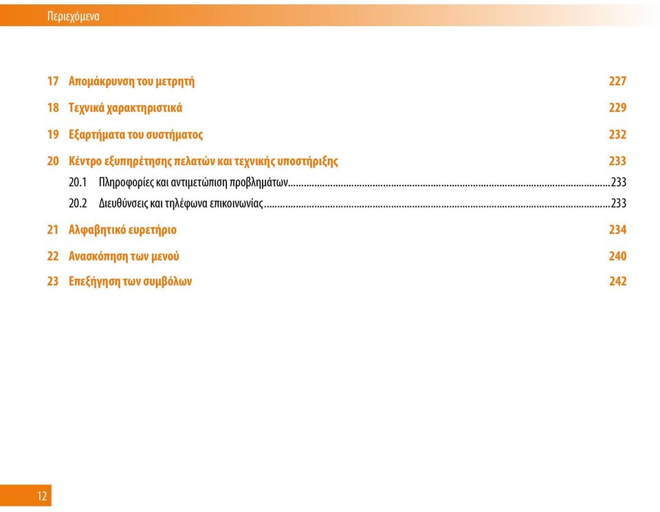 1 Πληροφορίες και αντιμετώπιση προβλημάτων...233 20.