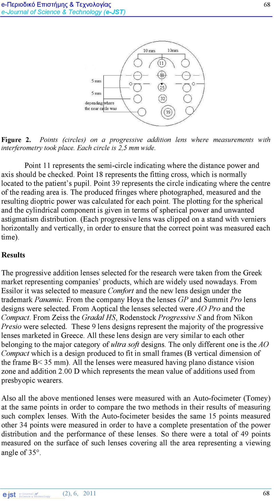 Point 18 represents the fitting cross, which is normally located to the patient s pupil. Point 39 represents the circle indicating where the centre of the reading area is.