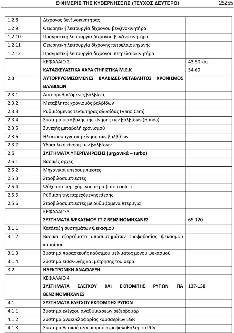 3.2 Μεταβλητός χρονισμός βαλβίδων 2.3.3 Ρυθμιζόμενος τεντωτήρας αλυσίδας (Vario Cam) 2.3.4 Σύστημα μεταβολής της κίνησης των βαλβίδων (Honda) 2.3.5 Συνεχής μεταβολή χρονισμού 2.3.6 Ηλεκτρομαγνητική κίνηση των βαλβίδων 2.