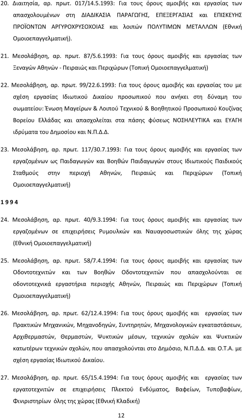 21. Μεσολάβηση, αρ. πρωτ. 87/5.6.