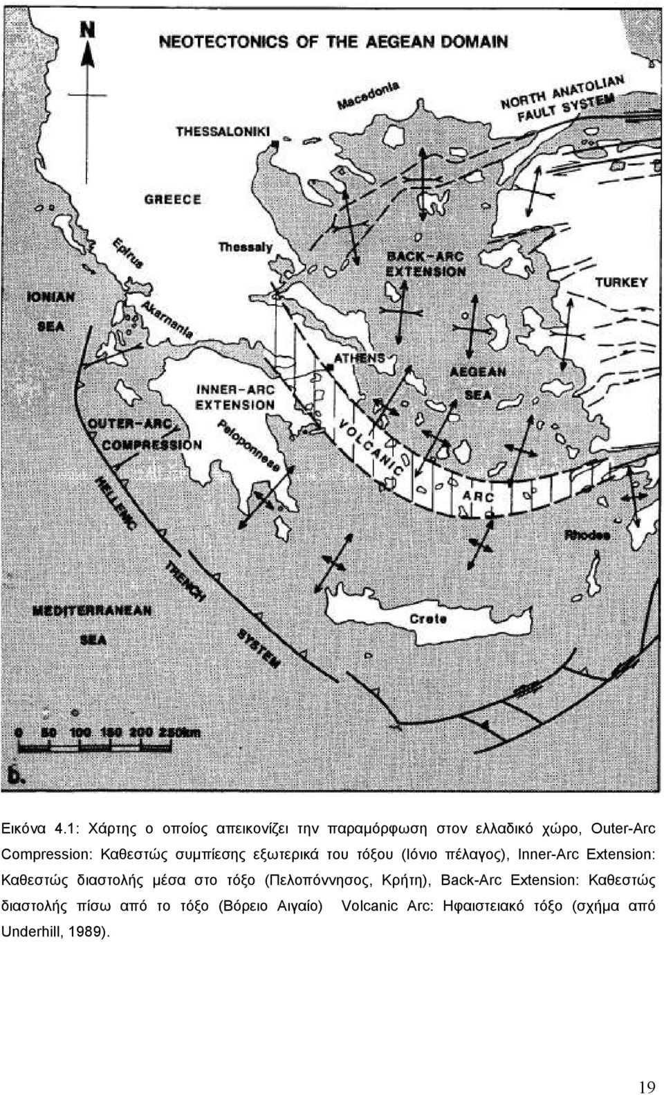 Καθεστώς συµπίεσης εξωτερικά του τόξου (Ιόνιο πέλαγος), Inner-Arc Extension: Καθεστώς