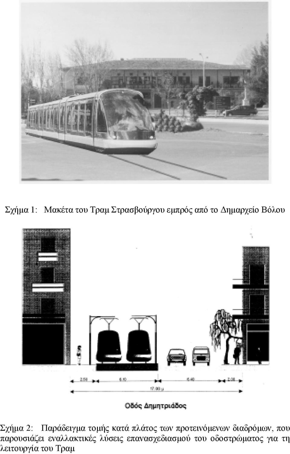 προτεινόµενων διαδρόµων, που παρουσιάζει εναλλακτικές