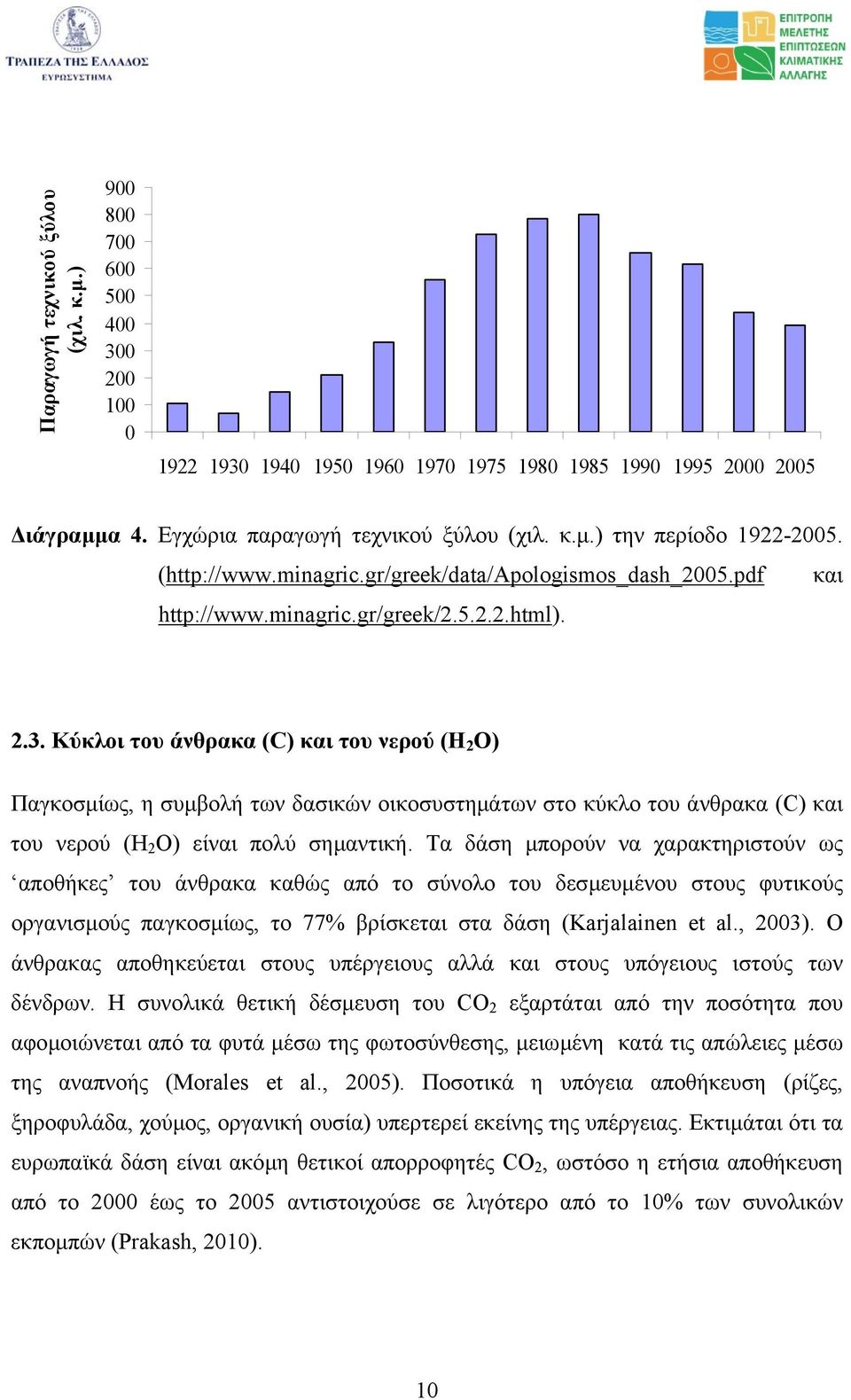 Κύκλοι του άνθρακα (C) και του νερού (H 2 O) Παγκοσµίως, η συµβολή των δασικών οικοσυστηµάτων στο κύκλο του άνθρακα (C) και του νερού (H 2 O) είναι πολύ σηµαντική.