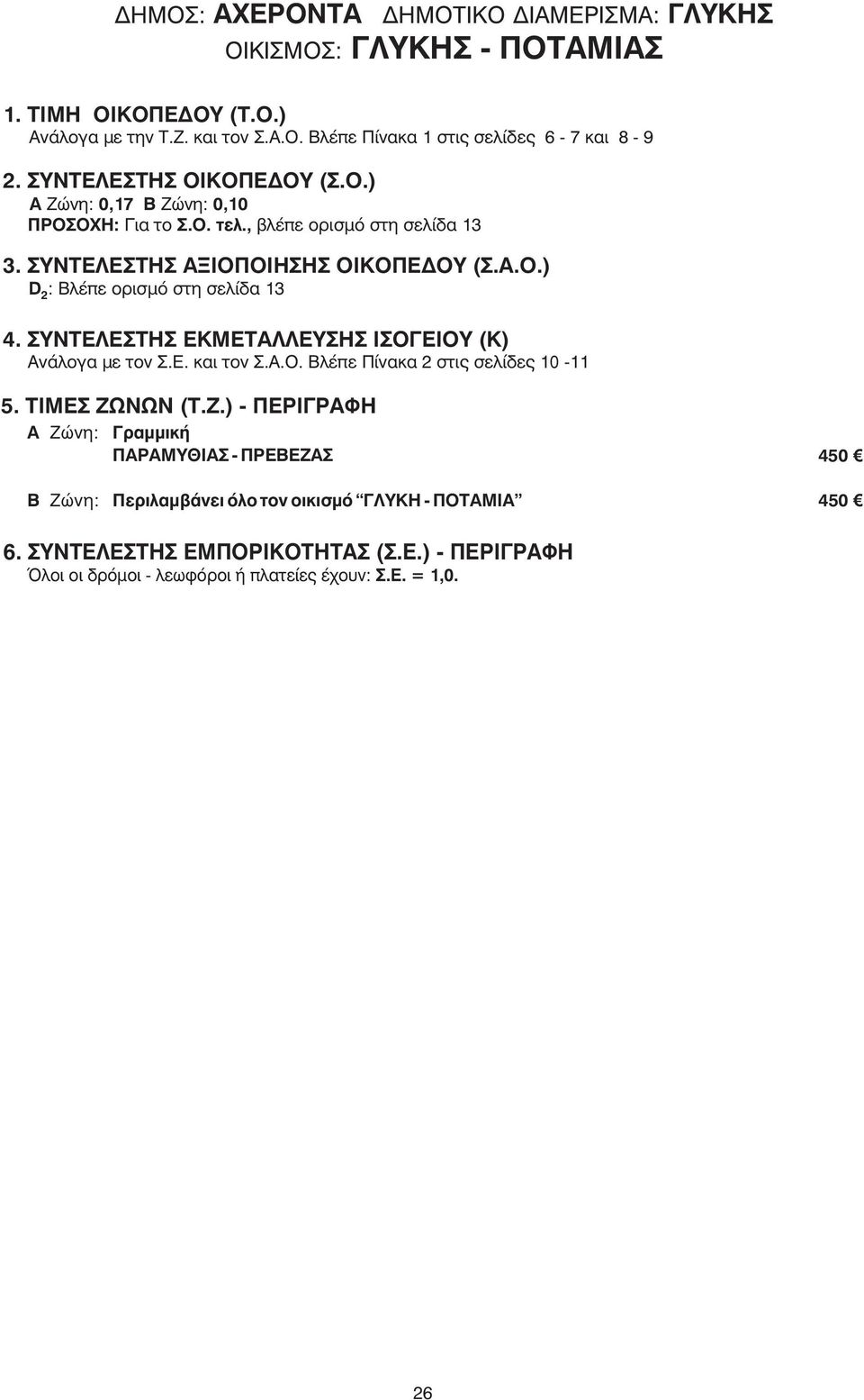 , βλέπε ορισμό στη σελίδα 13 D : Βλέπε ορισμό στη σελίδα 13 2 Α Ζώνη: Γραμμική