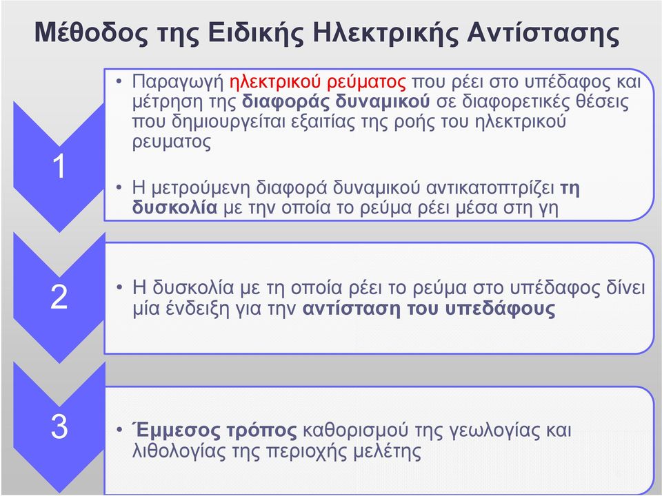 δυναμικού αντικατοπτρίζει τη δυσκολία με την οποία το ρεύμα ρέει μέσα στη γη 2 Η δυσκολία με τη οποία ρέει το ρεύμα στο