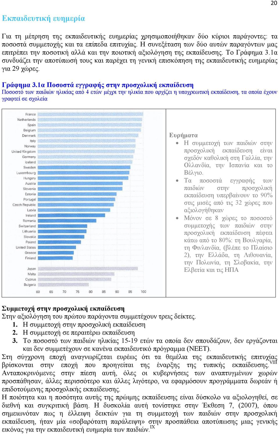 1α συνδυάζει την αποτύπωσή τους και παρέχει τη γενική επισκόπηση της εκπαιδευτικής ευημερίας για 29 χώρες. Γράφημα 3.