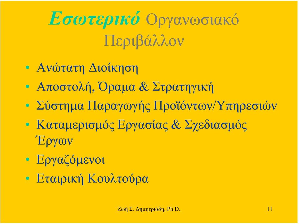 Προϊόντων/Υπηρεσιών Καταµερισµός Εργασίας &