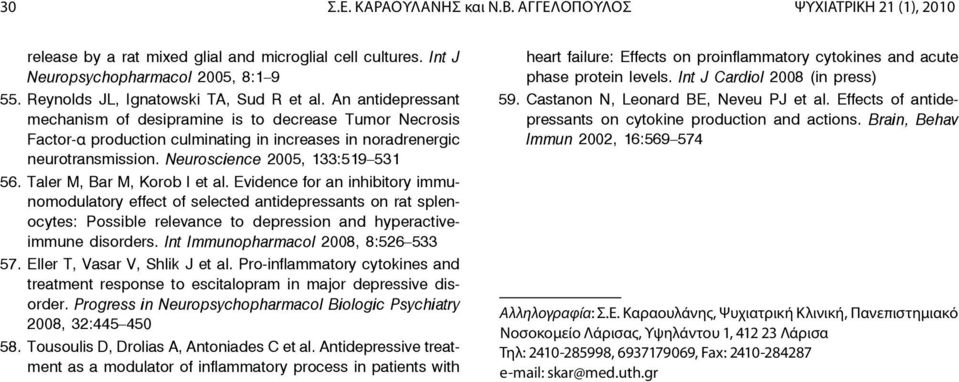 Neuroscience 2005, 133:519 531 56. Taler M, Bar M, Korob I et al.
