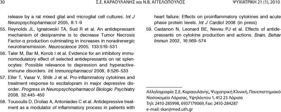 Neuroscience 2005, 133:519 531 56. Taler M, Bar M, Korob I et al.